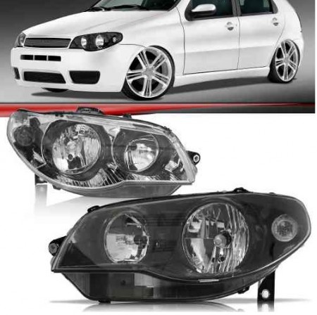 Farol Palio Siena Strada G3 04 05 06 Mascara Negra E Cromada 